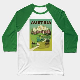 Austrian vintage travel poster Baseball T-Shirt